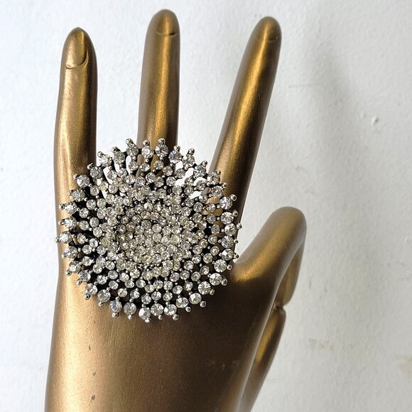 Huge Crystal Fashion Stretch RIng - Picture 1 of 7